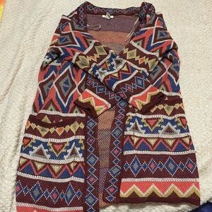 Forever 21 tribal print cardigan